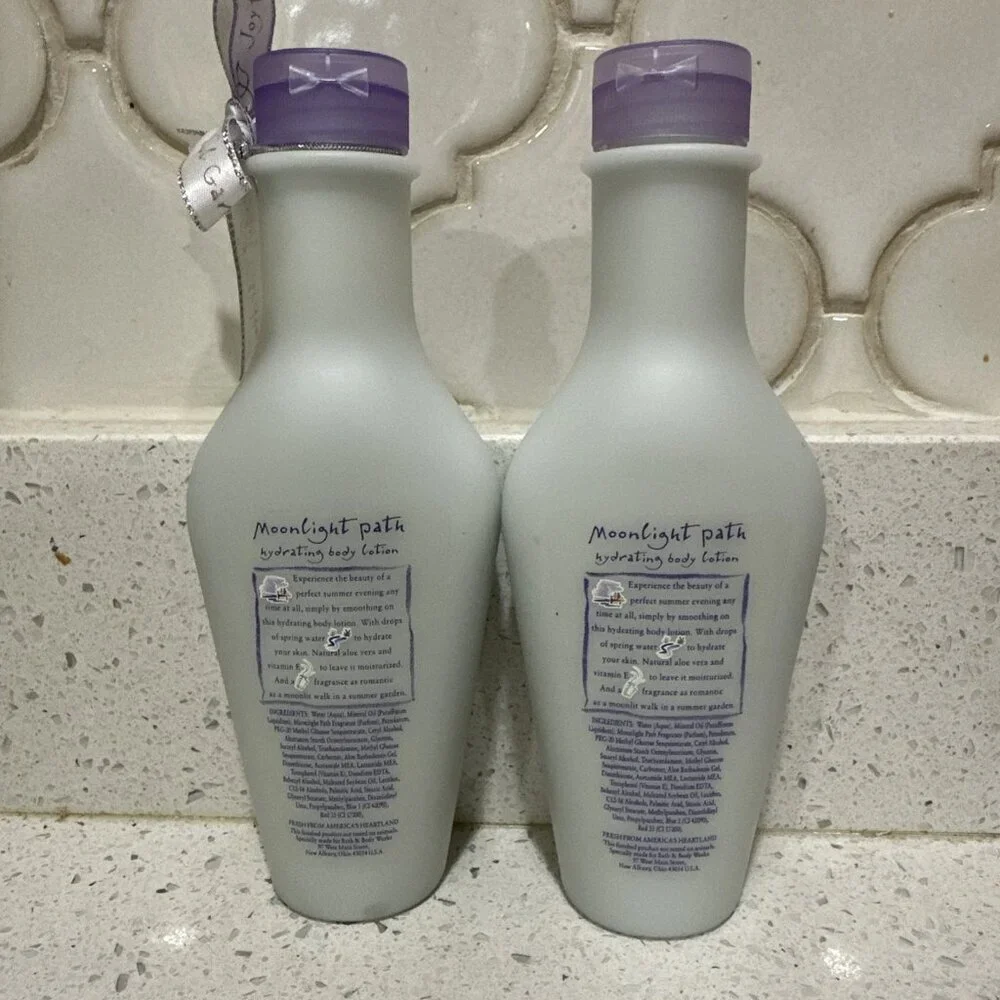 2-Bath & Body Works Joyful Garden Moonlight Path Body Lotion NEW 7.5 oz